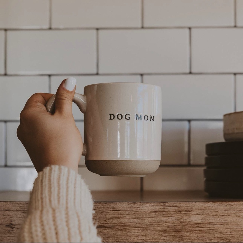 Dog Mom Stoneware Coffee Mug